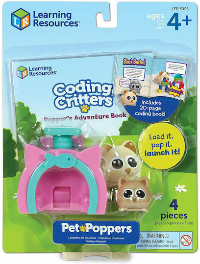 Learning Resources Coding Critters Pet Poppers: Pepper the Cat STEM Εκπαιδευτικό Παιχνίδι Γνώσεων για 4+ Ετών