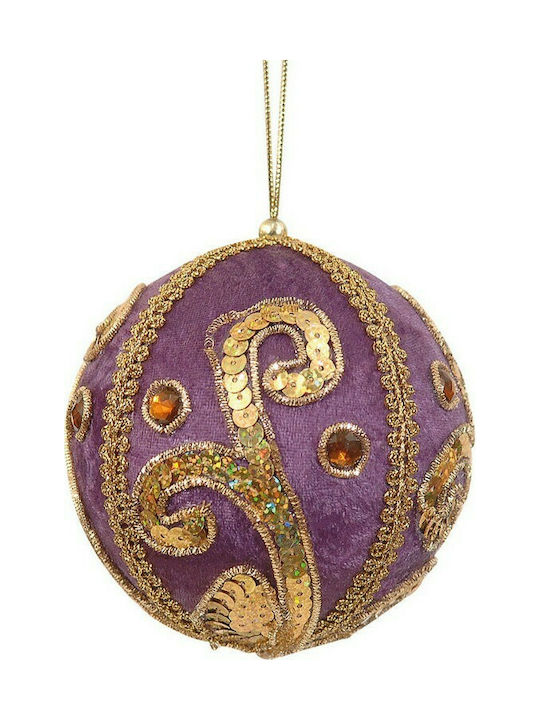 Ornament suspendat Glob Violet 10buc