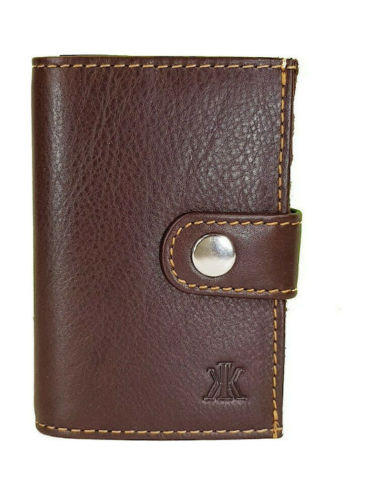 Kappa Bags 4399 Δερμάτινο Ανδρικό Πορτοφόλι Καρτών με RFID Καφέ