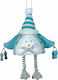Hängendes Ornament Vogel Metallisch Hellblau 12cm