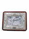 Tabletop Rectangle Wedding Crown Case Silver Plated Brown