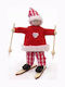 Christmas Fabric Figure Toddler Red Length 8cm 2pcs