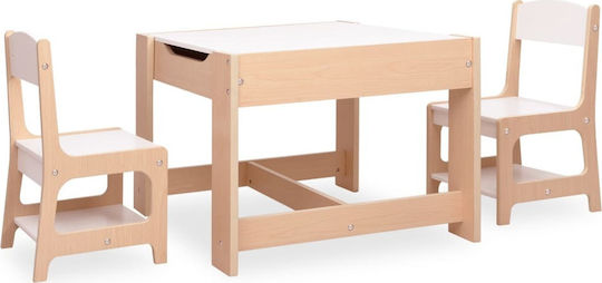 Kids Table and Chairs Set made of Wood Brown vidaXL Kids Table and Chairs Set made of Wood Brown vidaXL