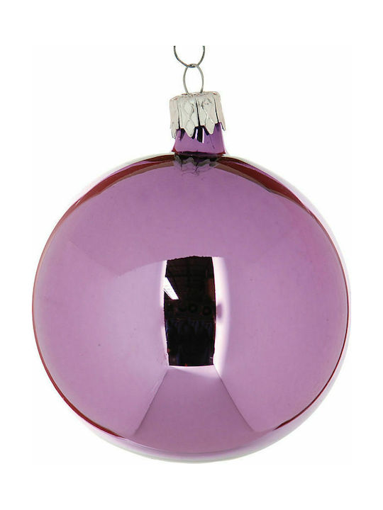 Hängendes Kugel Ornament Ornament Glas Lila 10cm