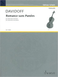 Schott Davidoff - Romance Sans Paroles Sheet Music for Piano / Cello