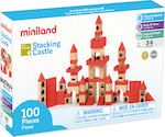 Miniland Blocks Stacking Castle Wooden for 3 - 6 Years 100pcs