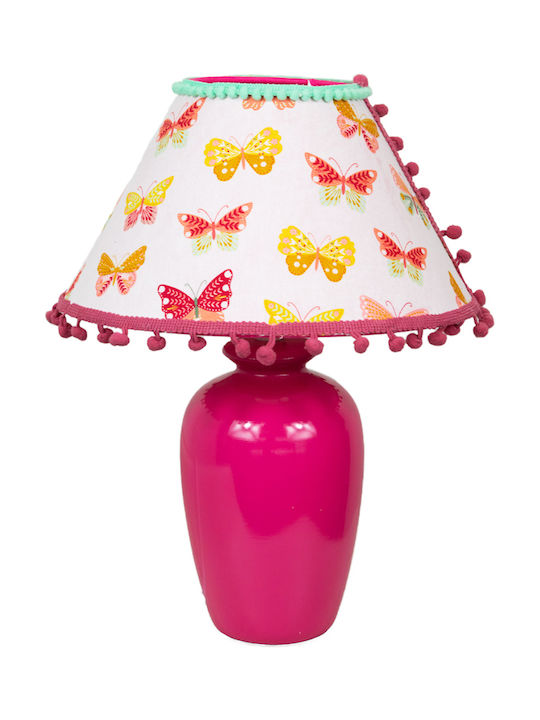 Oxygen Kids Portable Lamp Butterflies Pink 20x15x30εκ.