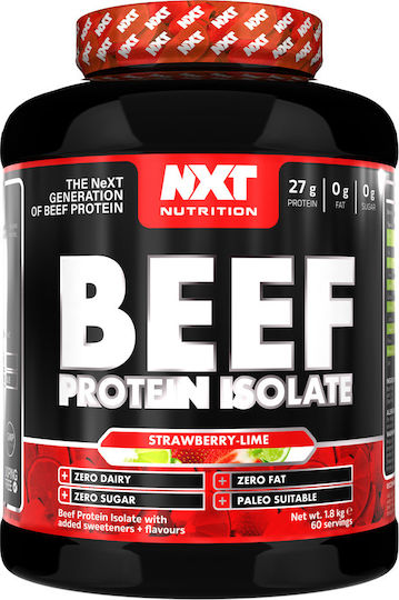 Nxt Nutrition Beef Protein Isolate Gluten & Lactose Free with Flavor Strawberry Lime 1.8kg
