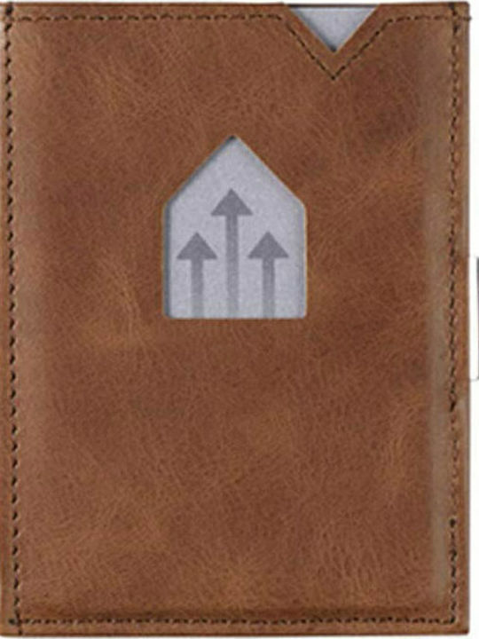 Leather Men's Wallet Cards with RFID Brown