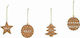 Set Ornament Agățat Din Lemn 7.5cm (Diverse Modele)
