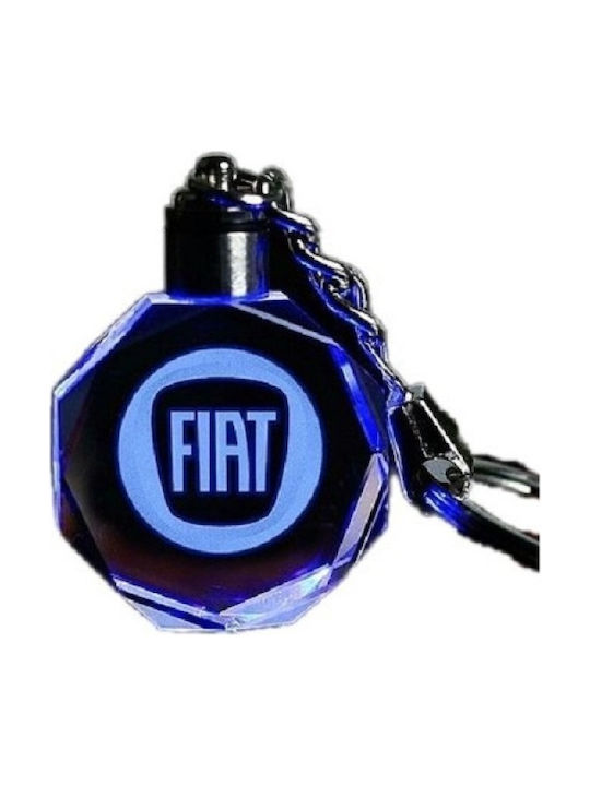 Μπρελόκ 3D Led Light Fiat Γυάλινο με Led