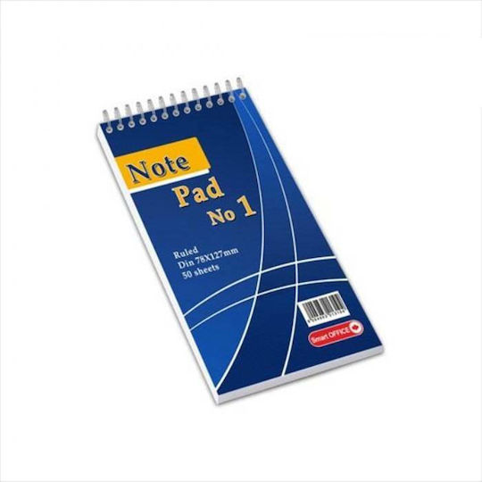 Smart Paper Smart Paper Νο1 Μπλοκ Σημειώσεων Σπιράλ B7 50 Φύλλων Ριγέ Μπλε