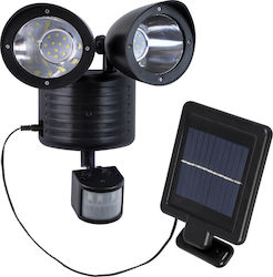 GloboStar Wasserdicht Solar LED Flutlicht 10W Kaltweiß 6000K mit Bewegungssensor IP54