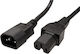 Roline IEC C14 - IEC C15 Cable 3m Μαύρο 19.99.1123
