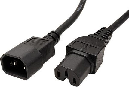 Roline IEC C14 - IEC C15 Cable 3m Μαύρο 19.99.1123
