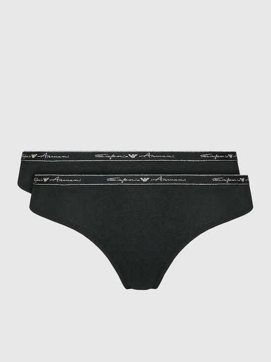 Βαμβακερά Γυναικεία Slip 2Pack Μαύρα