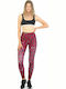 WJFLEG03 Women's Long Training Legging High Waisted Leo Dark Purple