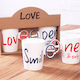 Love Ceramic Cup White 2pcs