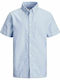 Kids One Color Shirt Short Sleeve Light Blue
