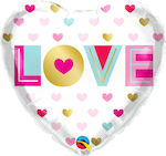 Balloon Foil Valentine's Day Heart Multicolour Metallic 46cm