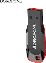 Borofone BUD2 16GB USB 2.0 Stick Μαύρο