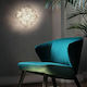 Slamp Veli Mini Couture Πλαφονιέρα Οροφής Ασημί με Ντουί E14