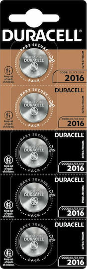 Duracell Батерии Литий За часовници CR2016 3V 5бр