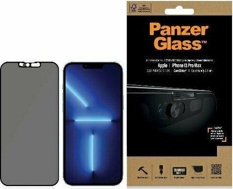PanzerGlass E2E Microfracture CamSlider Antibacterial Privacy Full Face Tempered Glass (iPhone 14 Plus / 13 Pro Max)
