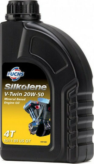 Fuchs Silkolene V-Twin Synthetic Motorcycle Oil for Four-Stroke Engines 20W-50 1lt