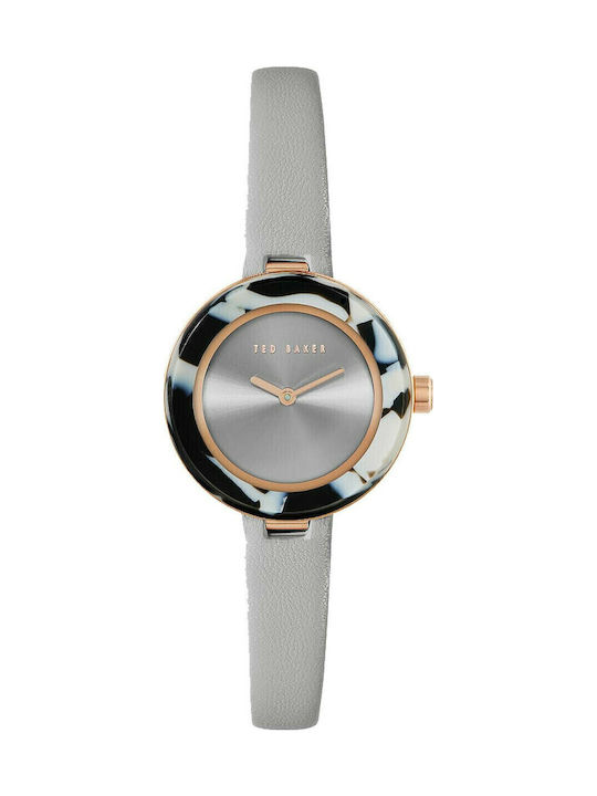 Ted Baker Lenara Γυναικείο Ρολόι Μπαταρίας με Λευκό Δερμάτινο Λουράκι