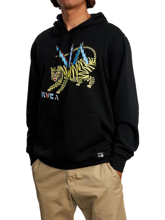 RVCA Matt Leines Суитшърт с Качулка Черен