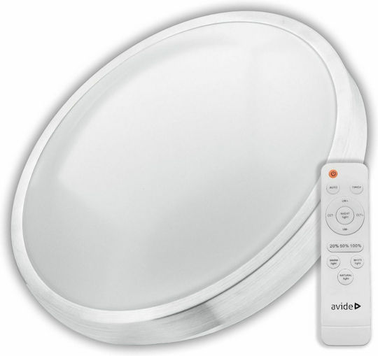 Avide ACLOCCT-80W-R-ALU Plafonieră de Tavan 76buc Albă cu LED Integrat și Telecomandă