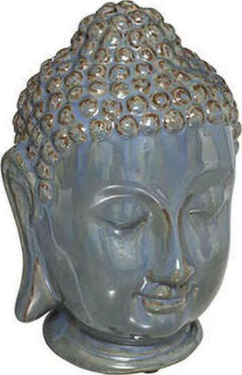 Atmosphera Decorative Buddha made of Ceramic in Blue 25cm 1pcs