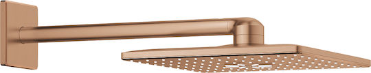 Grohe Rainshower Smartactive 310 Cube Cap De Duș Pătrat 31x31cm Cu Braț Montat Pe Perete 40cm Brushed Warm Sunset