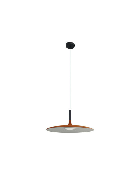 VK Lighting VK/04413PE/OR/W/45 Pendant Lamp with Built-in LED Orange