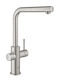 Grohe Blue Professional Kitchen Faucet Counter with Pull-Out Spray Supersteel
