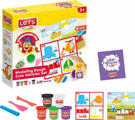 Justnote Plasticine Game Set of Vehicles for 3+ Years 5 Can