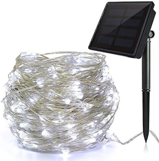 200 Lights LED 20m. Cold White Solar in String 1pcs