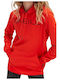 Women's Hooded Fleece Sweatshirt Orange