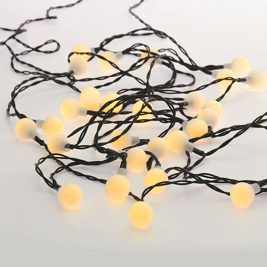 30 Lights LED 4.35m. Warm White Solar in String 1pcs