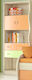 Kids Wooden Bookcase Samos 2 Orange 80x35x190cm