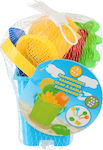 Eddy toys - Bucket + sand molds set (blue and yellow)