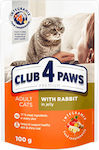 Club 4 Paws Φακελάκι Wet Food for Sterilised Adult Cats In Pouch with Rabbit In Jelly Jelly 1pc 100gr