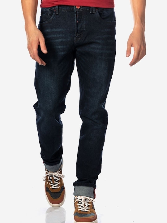 Herren Jeanshose Elastisch Regulär Fit Marineblaue