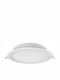 Elvhx Στρογγυλό Χωνευτό LED Panel 22W με Φυσικό Λευκό Φως 4000K 21.6εκ.