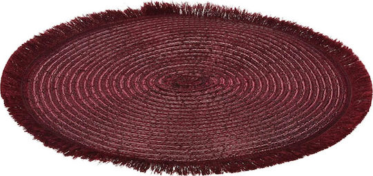 JK Home Decoration Platzdeckchen Rund Stoff Rot 35cm 1Stück