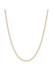 Verorama Chain Neck made of Steel Gold-plated Thin Thickness 2.20mm and Length 60cm