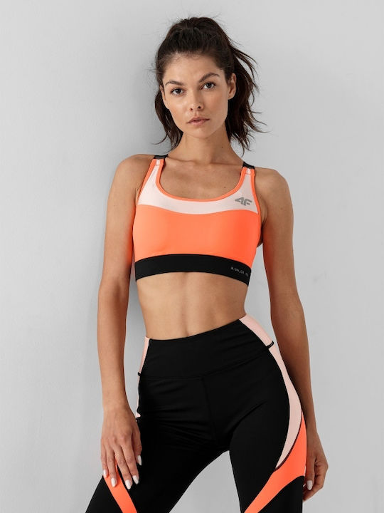 4F Women's Sports Bra without Padding Orange