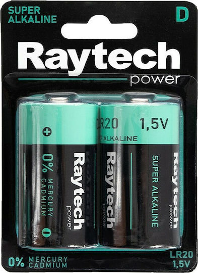 RayTech Αλκαλικές Μπαταρίες D 1.5V 2τμχ