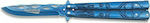 Martinez Albainox RainBlue Butterfly Knife Blue with Blade made of Stainless Steel in Sheath